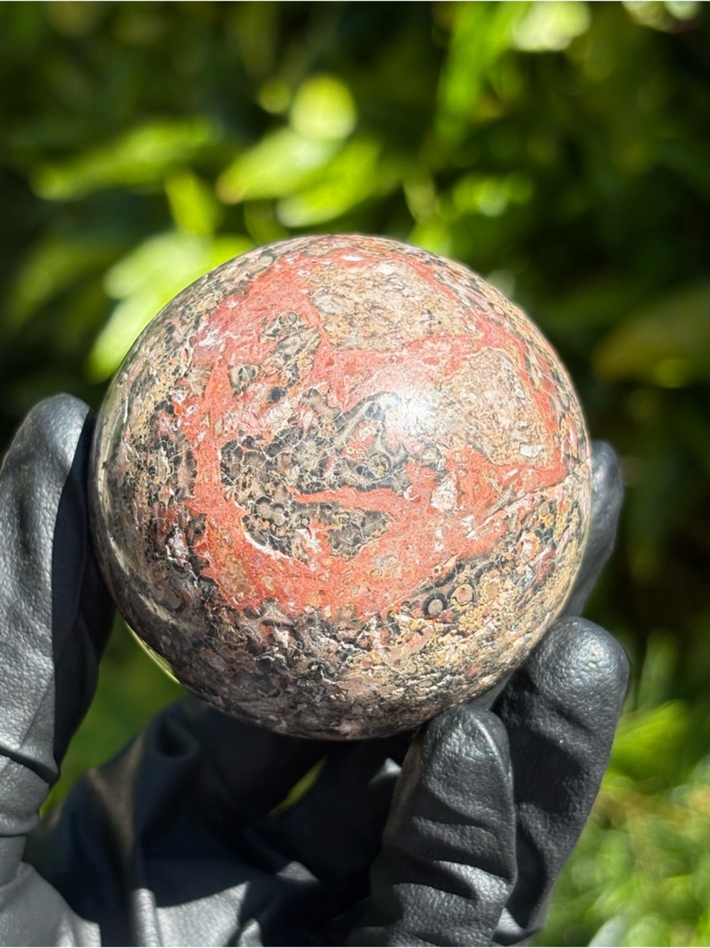 Leopard Skin Jasper Crystal Sphere with Natural Imperfections